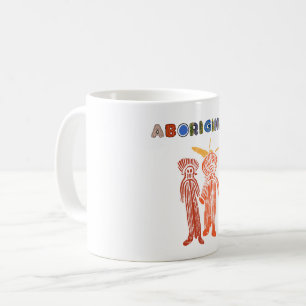 Mug art aborigène ancien symbole d'idole pétroglyphe a