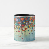 Mug art abstract hart mok (Midden)
