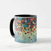 Mug art abstract hart mok (Voorkant links)