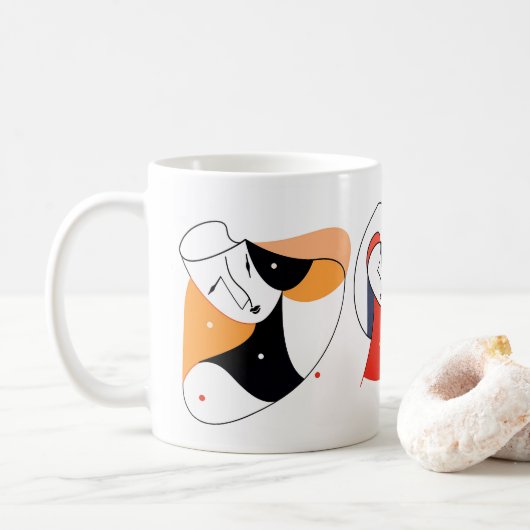 Mug Art Abstrait (Avec donut)