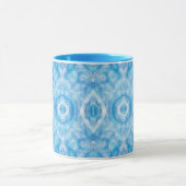 Mug Art abstrait aquarelle bleu clair de foi (Centre)