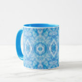 Mug Art abstrait aquarelle bleu clair de foi (Devant gauche)