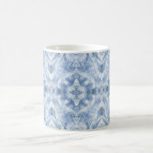 Mug Art abstrait aquarelle bleu ombré (Centre)