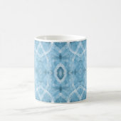 Mug Art abstrait aquarelle bleu Push (Centre)