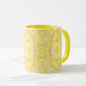 Mug Art abstrait aquarelle jaune clair de viaduc (Devant droit)
