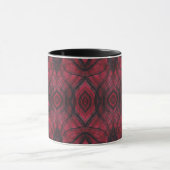 Mug Art abstrait aquarelle rouge de vigilance (Centre)