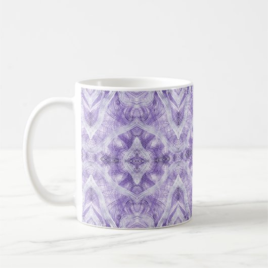 Mug Art abstrait aquarelle violet clair ombré (Gauche)