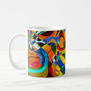 Mug art abstrait arrière - plan coloré, transparent