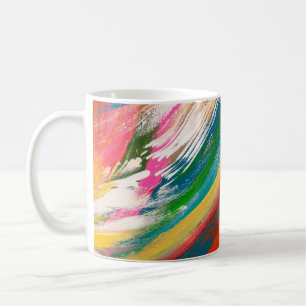 Mug Art Abstrait arrière - plan peinture à l'huile bro