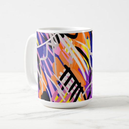 Mug Art Abstrait audacieux et expressif (Devant gauche)