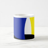 Mug Art Abstrait bleu jaune (Centre)
