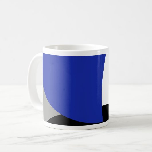 Mug Art Abstrait bleu jaune (Devant gauche)