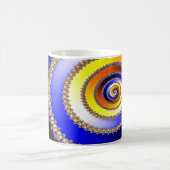 Mug ART Abstrait - bleu spiral jaune (Centre)