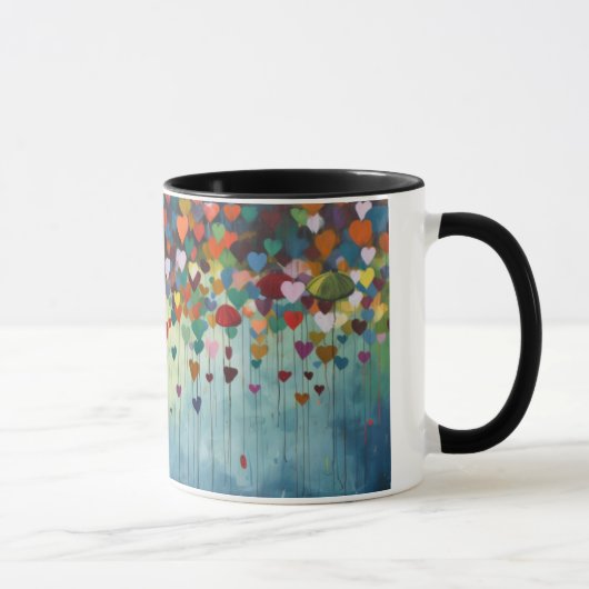 Mug art abstrait coeur (Droite)