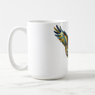 Mug Art abstrait de chouette volante avec coup de pinc
