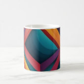 Mug Art abstrait de diamant à gradient géométrique 3D (Centre)