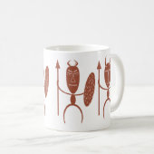 Mug art Abstrait de guerrier tribal africain (Devant droit)