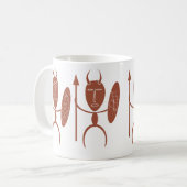 Mug art Abstrait de guerrier tribal africain (Devant gauche)