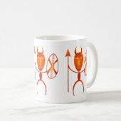 Mug art Abstrait de guerrier tribal africain (Devant droit)