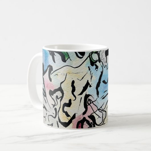 Mug Art Abstrait de l'encre (Devant gauche)