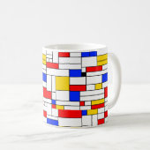 Mug Art abstrait de style Piet Mondrian (Devant droit)