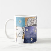Mug Art abstrait de Torrant de visages et d'étoiles de (Gauche)