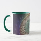Mug Art abstrait d'escargot moderne coloré fractal (Gauche)