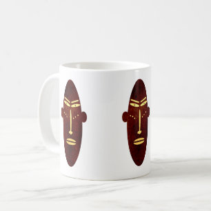 Mug Art abstrait du visage d'un indigène africain mode