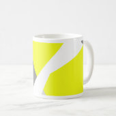 Mug Art Abstrait Énergie gris jaune (Devant droit)