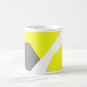 Mug Art Abstrait Énergie gris jaune (Centre)