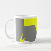Mug Art Abstrait Énergie gris jaune (Gauche)