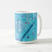 Mug Art abstrait : Étoiles filantes dans le ciel (Devant droit)