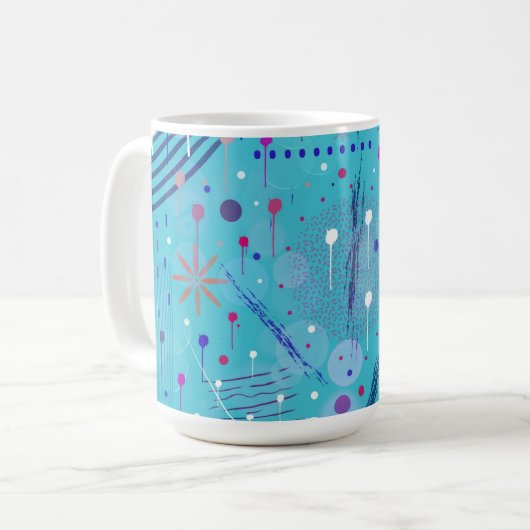 Mug Art abstrait : Étoiles filantes dans le ciel (Devant gauche)