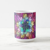 Mug Art abstrait fractal de fleurs psychédéliques colo (Centre)