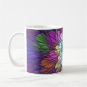 Mug Art abstrait fractal de fleurs psychédéliques colo (Gauche)