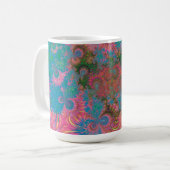 Mug Art abstrait fractal de récif corallien (Devant gauche)