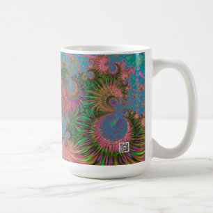 Mug Art abstrait fractal de récif corallien