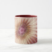 Mug Art Abstrait Fractal Fleur & Tons de Bourgogne (Centre)