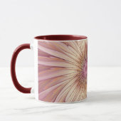 Mug Art Abstrait Fractal Fleur & Tons de Bourgogne (Gauche)