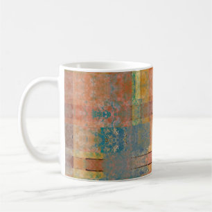 Mug art abstrait géométrique bandes horizontales motif