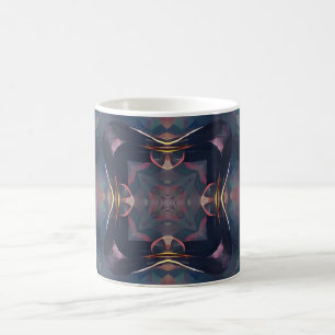 Mug Art abstrait géométrique de fantasy royal sombre