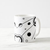 Mug Art Abstrait géométrique noir et blanc (Devant droit)