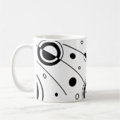 Mug Art Abstrait géométrique noir et blanc (Gauche)