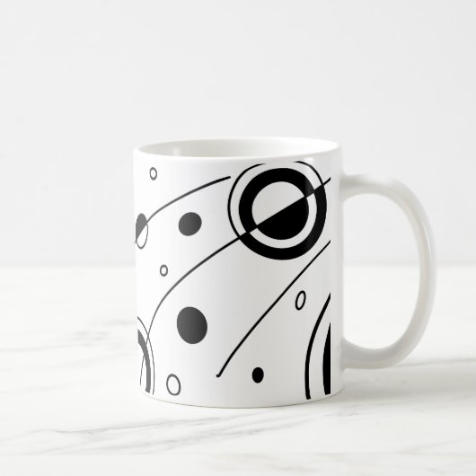 Mug Art Abstrait géométrique noir et blanc (Droite)