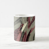 Mug Art abstrait gris et rouge (Centre)