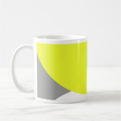 Mug Art Abstrait gris jaune blanc (Gauche)