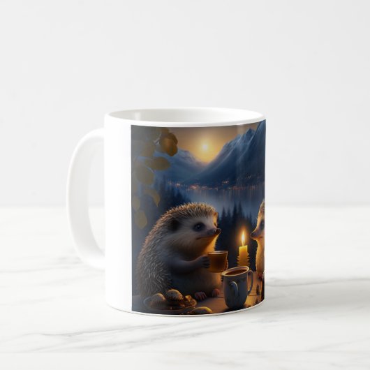 Mug art abstrait Hérison (Devant gauche)