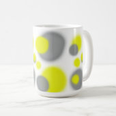Mug Art Abstrait jaune blanc (Devant droit)