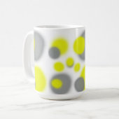 Mug Art Abstrait jaune blanc (Devant gauche)