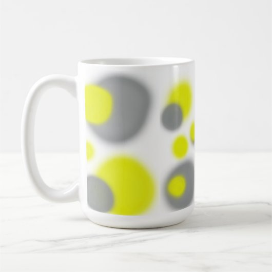 Mug Art Abstrait jaune blanc (Gauche)